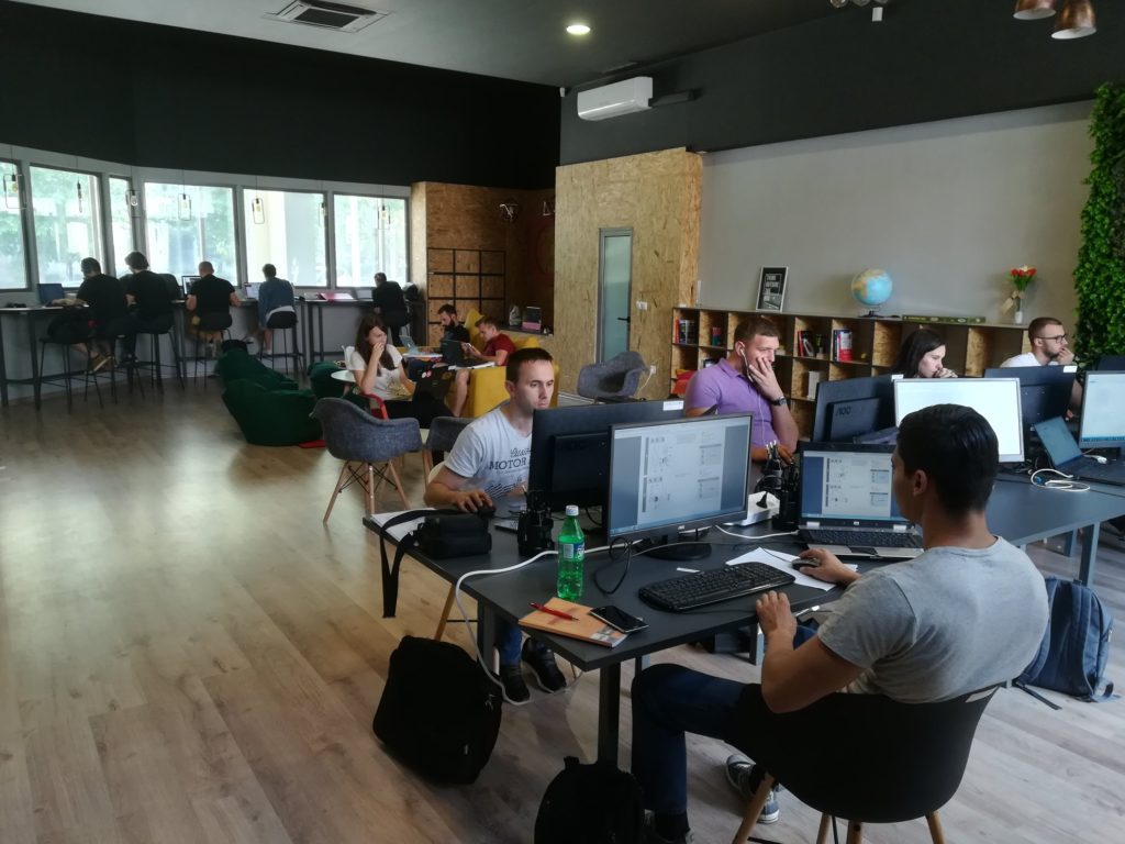 Code Hub Mostar downstairs coworking space