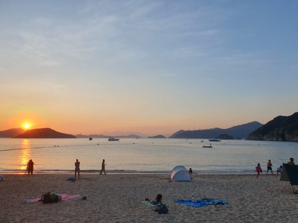 Chung Hom Kok beach sunset