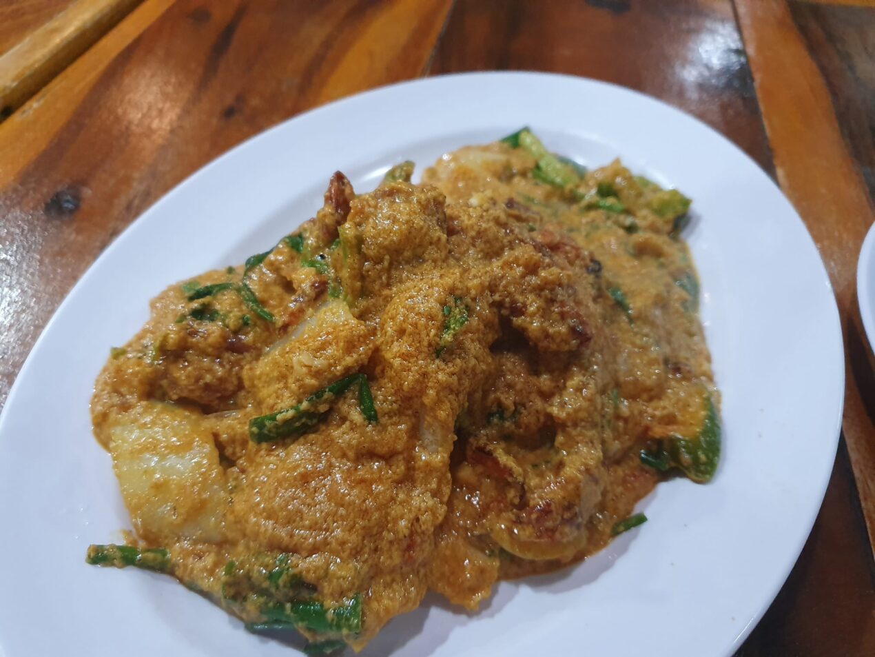 yellow soft shell crab curry from Northeast restaurant in Bangkok