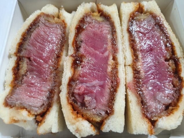 beef katsu sando at Kitashinchi Sand in Osaka