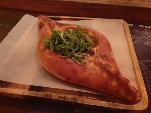 Georgian khachapuri at Avra in Bangkok