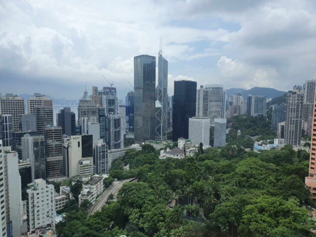 Hong Kong skyline view from Bishop Lei International House
