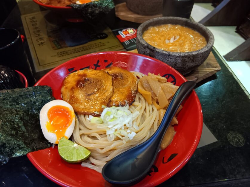 Ganso Tsukemen lobster and char siu tsukemen