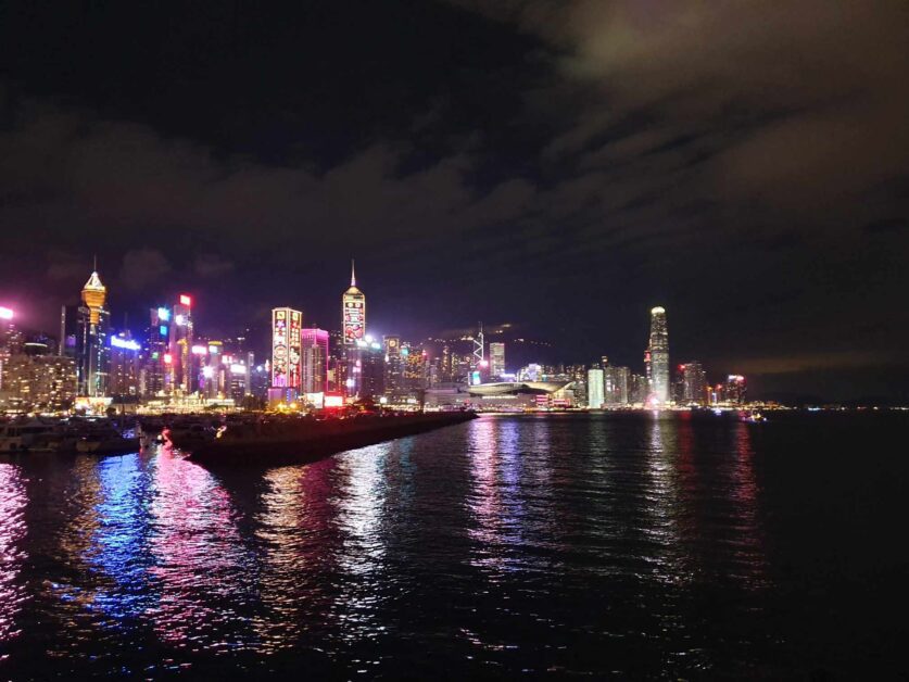 Hong Kong Central skyline at night