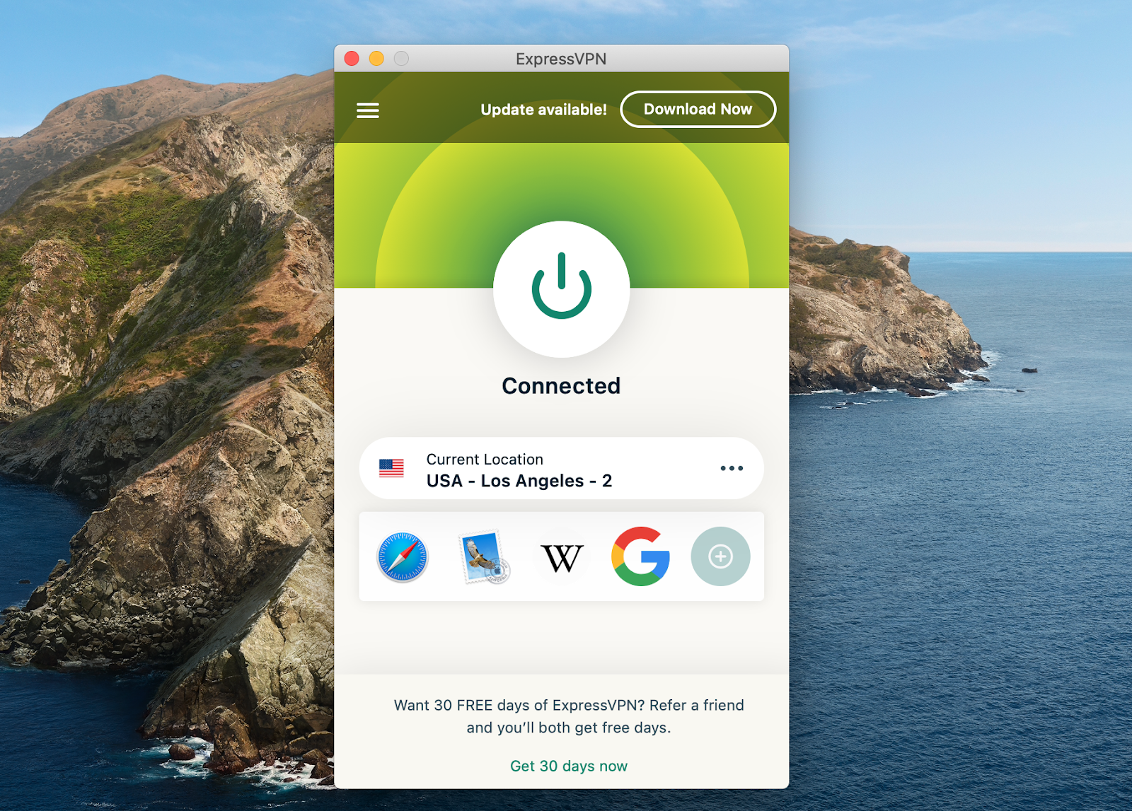 ExpressVPN Connected