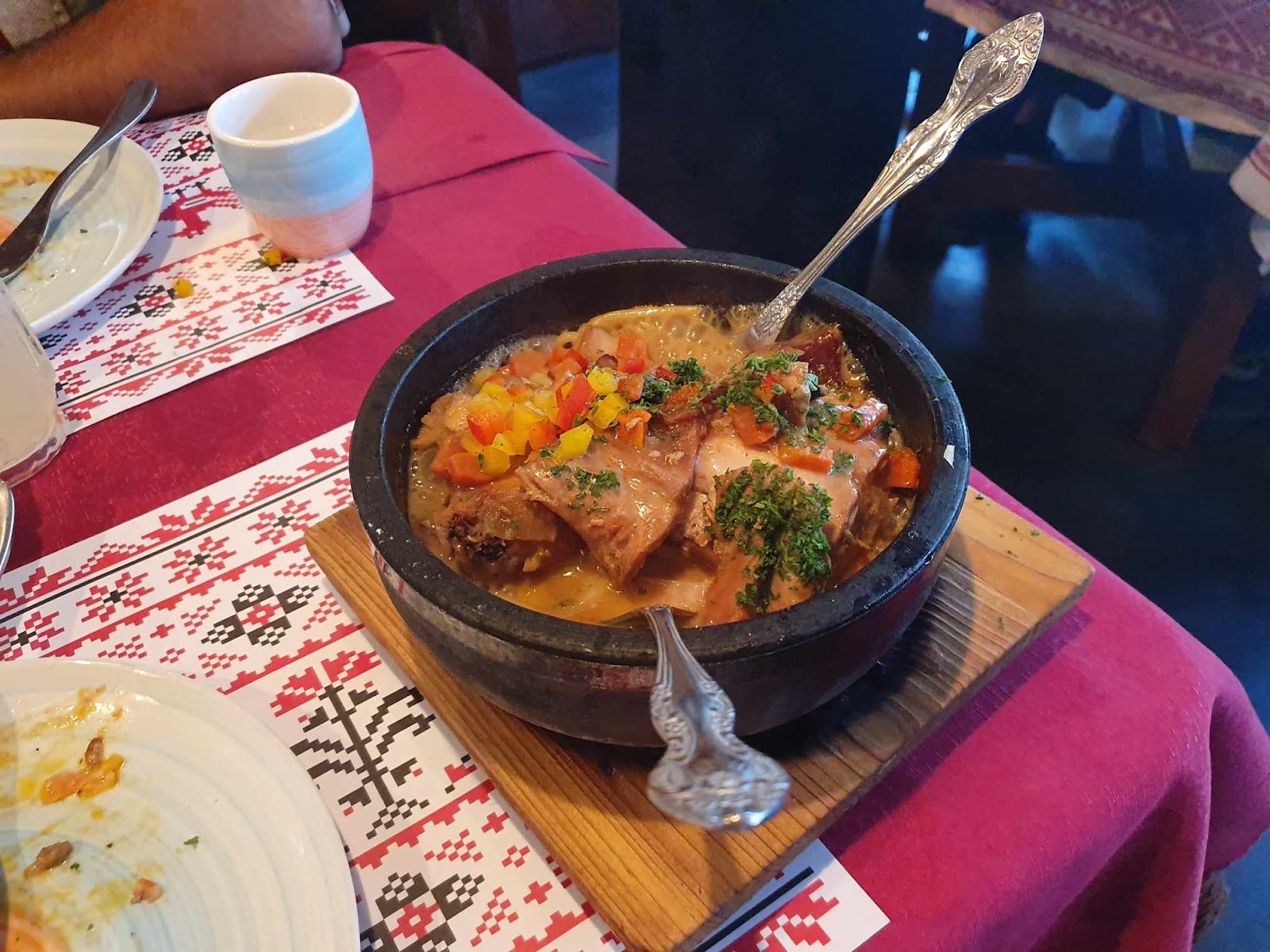 rabbit stew with spaghetti at Ivan the Kozak