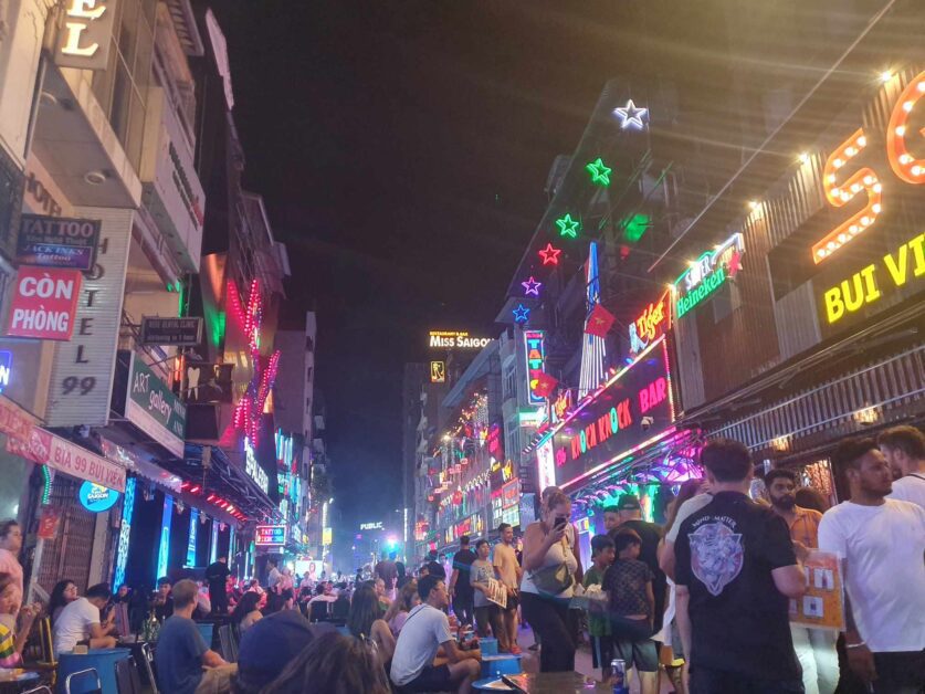 Bui Vien Walking Street at night