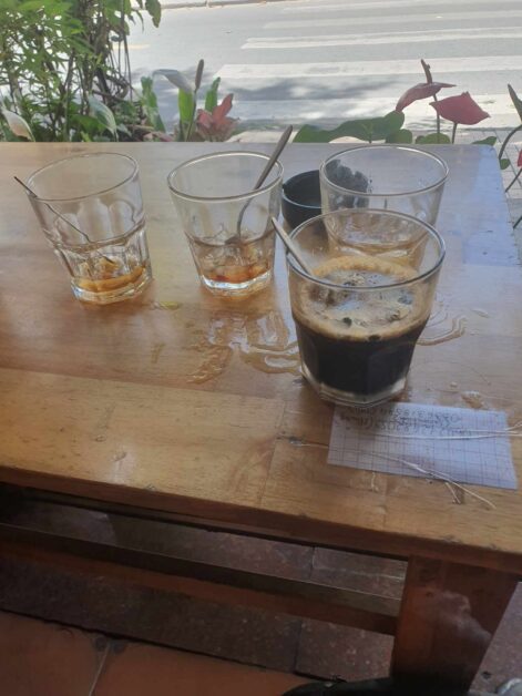 black coffees in Da Kao Ward Saigon
