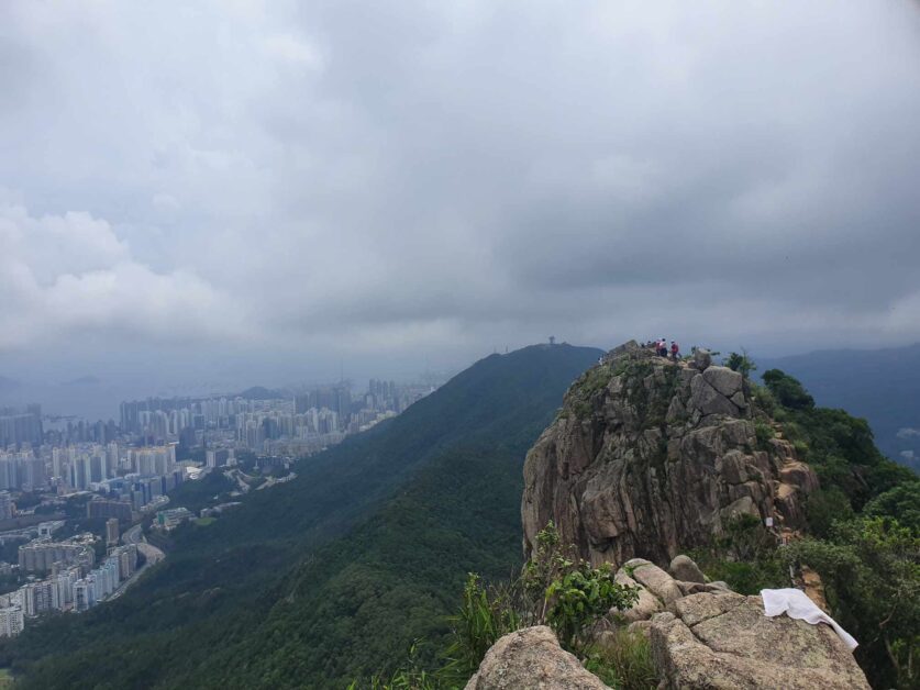view from top of Lion Rock in Hong Kong