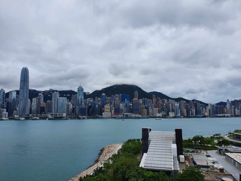 view of Hong Kong Island from M+