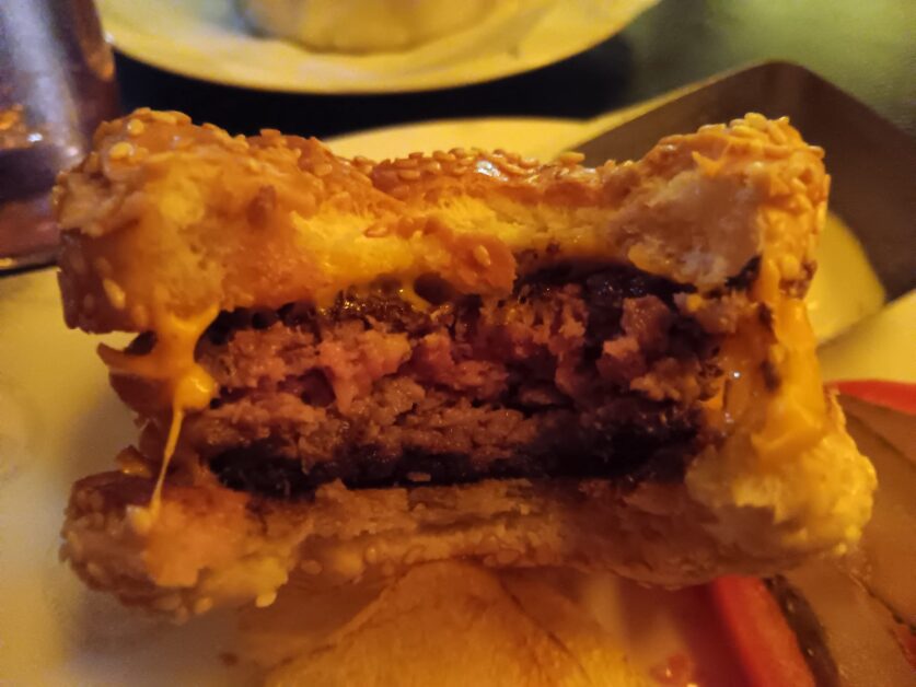 The diplomat medium rare burger