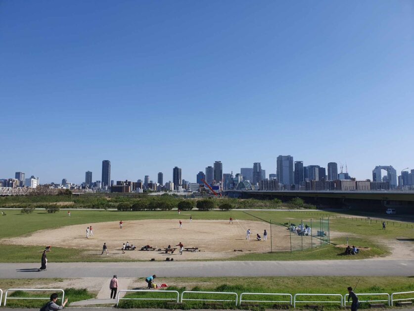 Japanese baseball field in Osaka