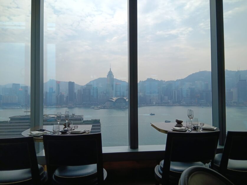 view of Hong Kong Island from Aqua