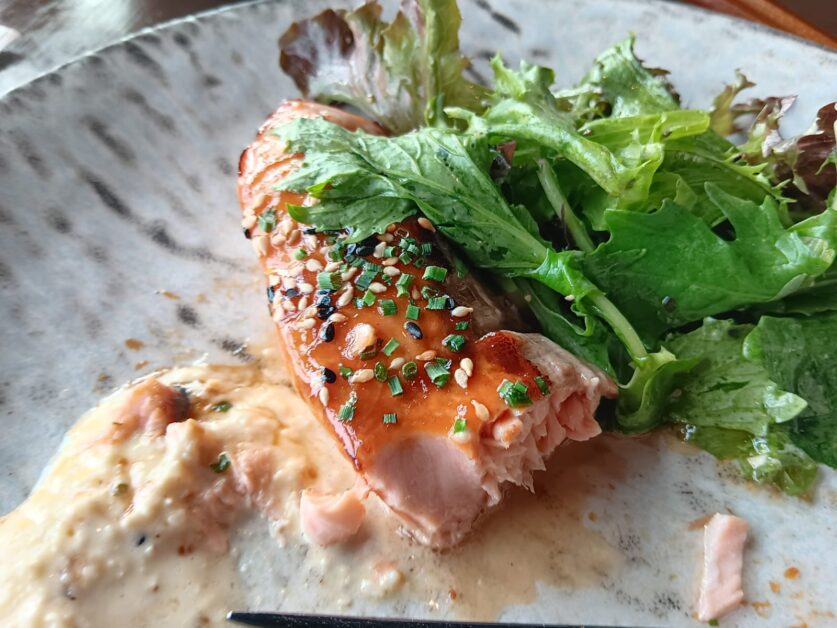 grilled yuzu teriyaki salmon at Aqua
