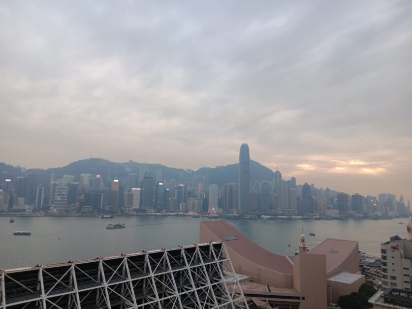 view of Hong Kong Island from Aqua Spirit Bar