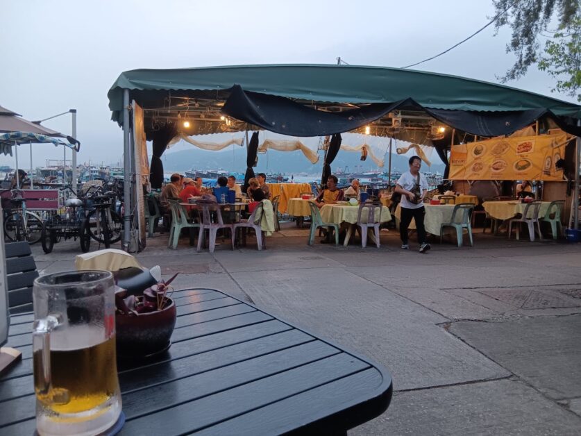 view from The Pink Pig in Cheung Chau