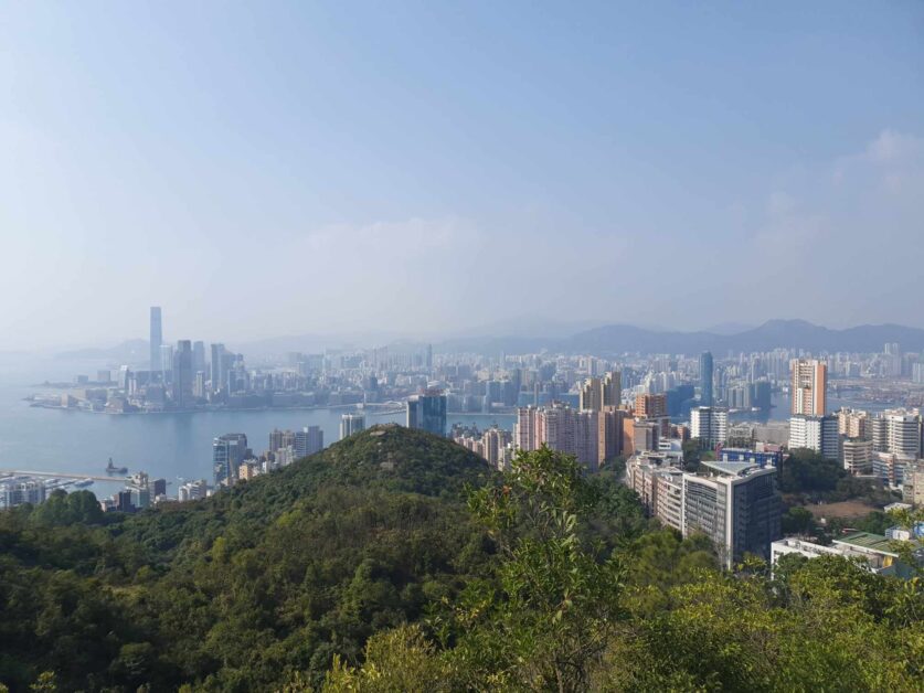 view of Hong Kong skyline