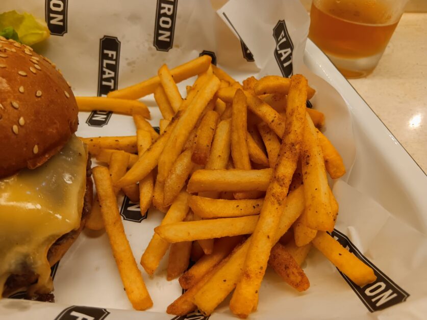 french fries at Flat Iron Burger