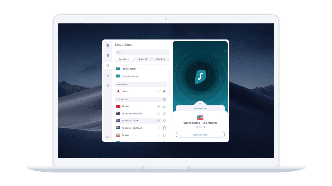Surfshark Mac preview