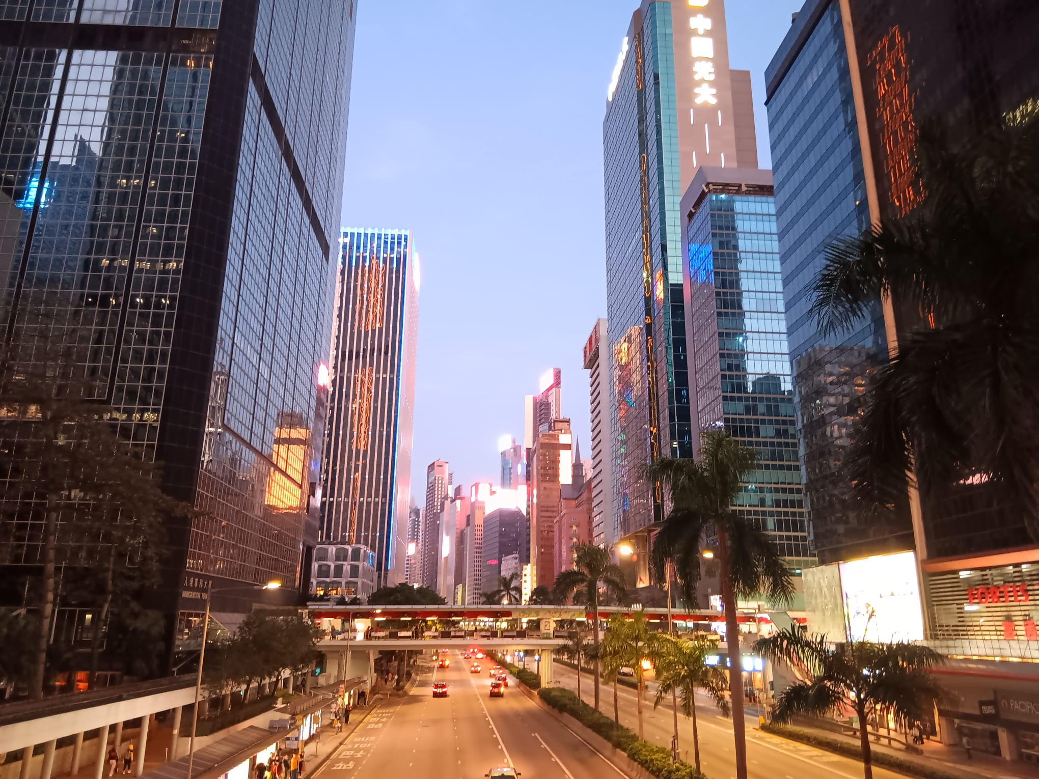 Hong Kong skyline at dusk