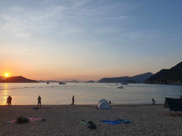 Chung Hom Kok Beach at sunset