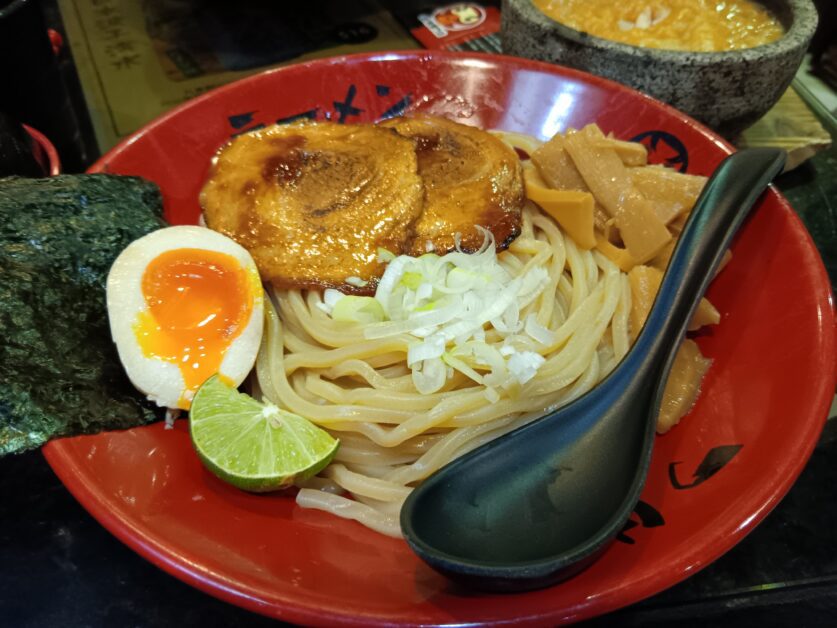 Ganso tsukemen noodles and chashu