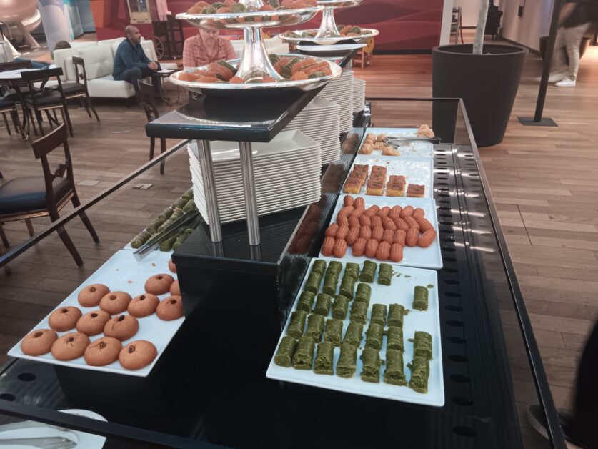 Turkish desserts and pastries at Business Lounge in Istanbul