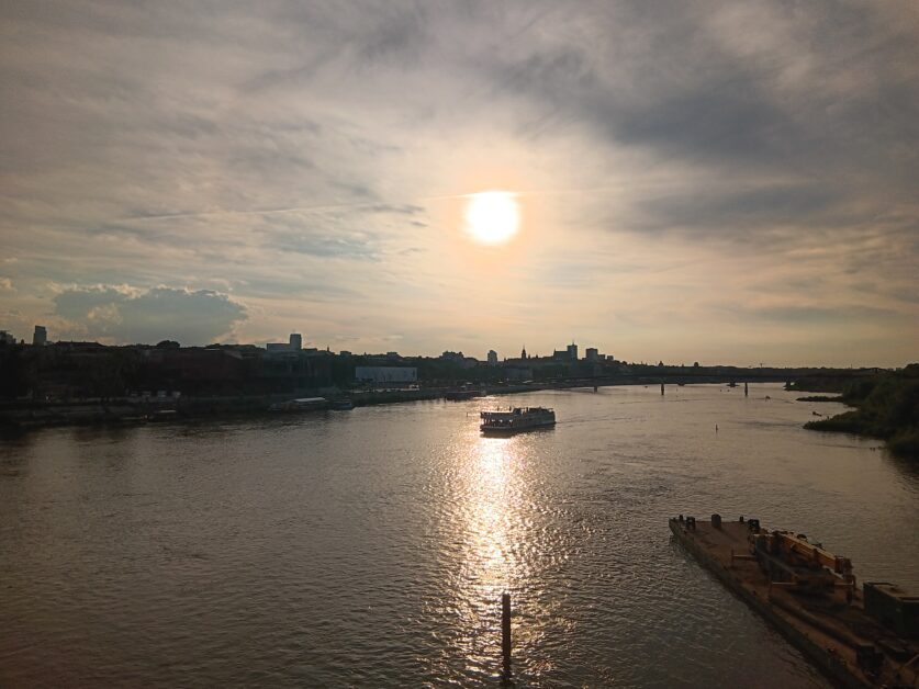 Vistula River Warsaw sunset