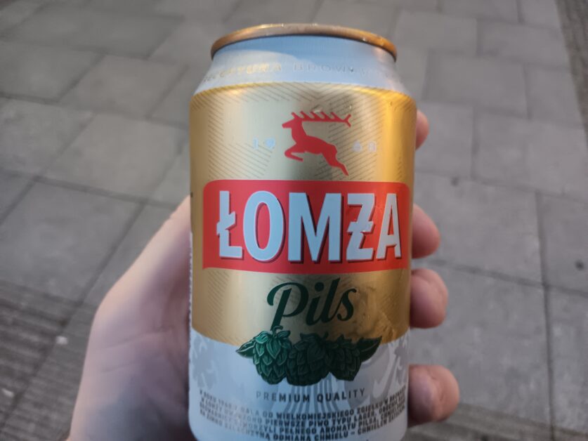 Łomża beer can