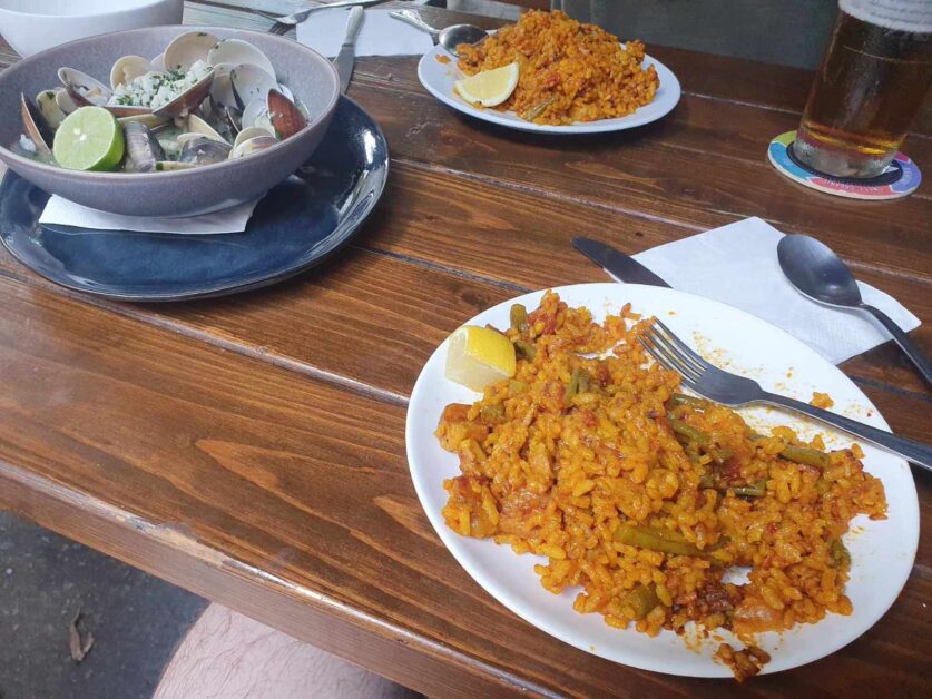 paella and clams at Dale Candela