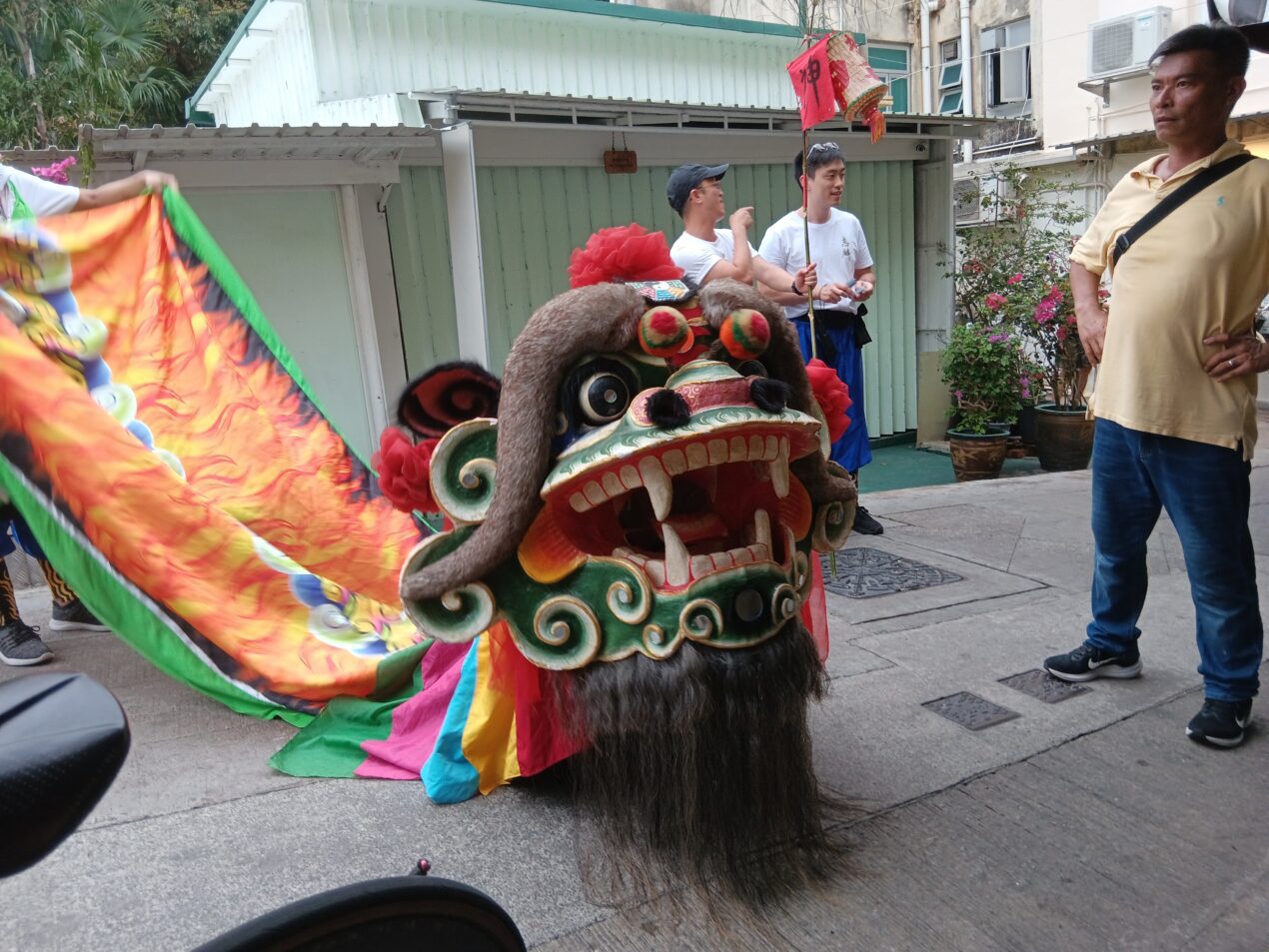 lion dance Chinese New Year on Cheung Chau