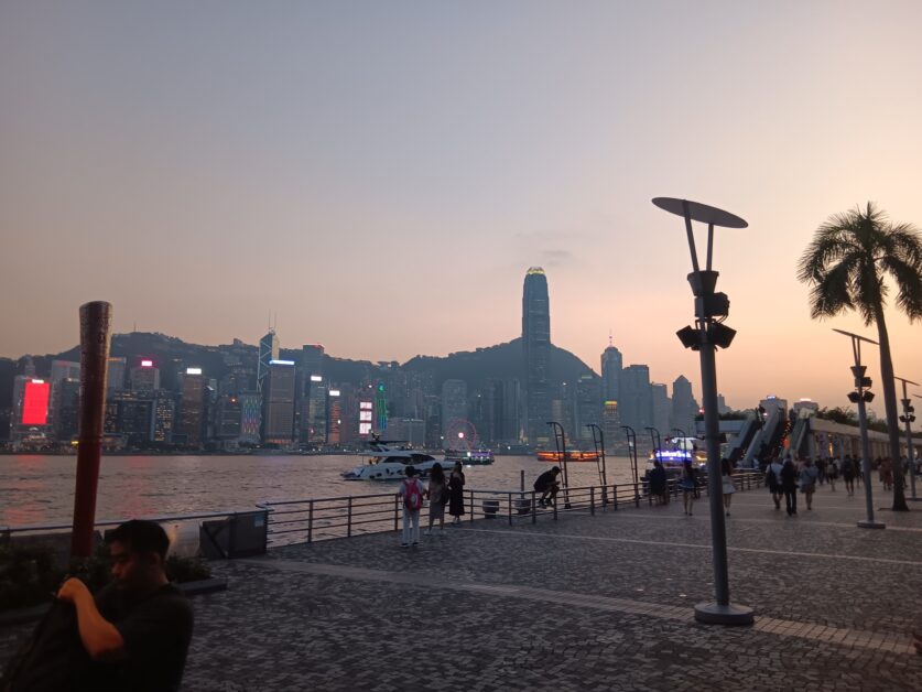 Hong Kong Island skyline at dusk