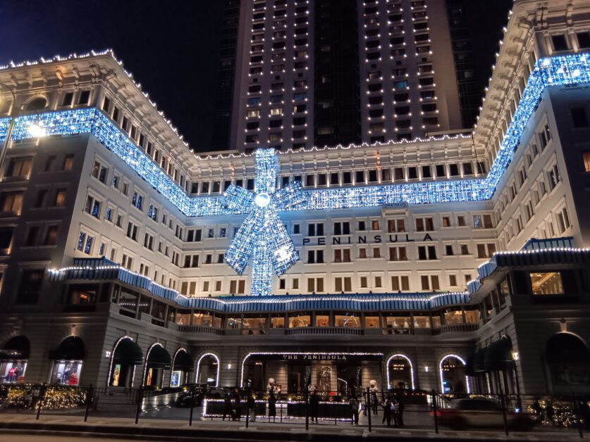 The Peninsula Hotel Hong Kong during winter