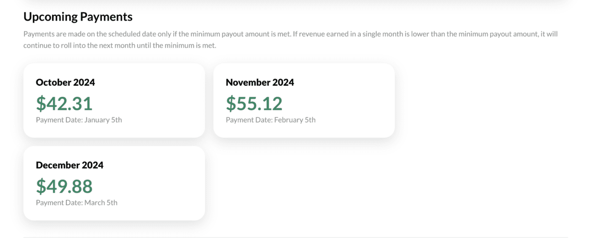 last 3 months of earnings on Mediavine Journey for travel blog