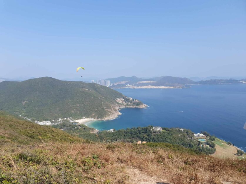 view of Big Wave Bay from Dragon's Back