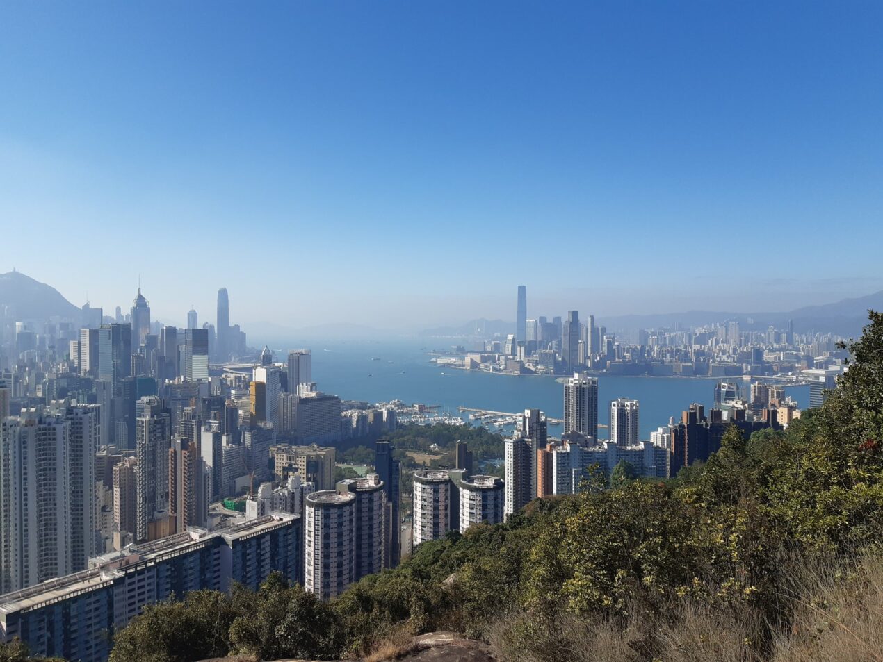 view of Hong Kong Island and skyline