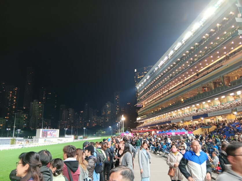 Happy Valley Racecourse at night