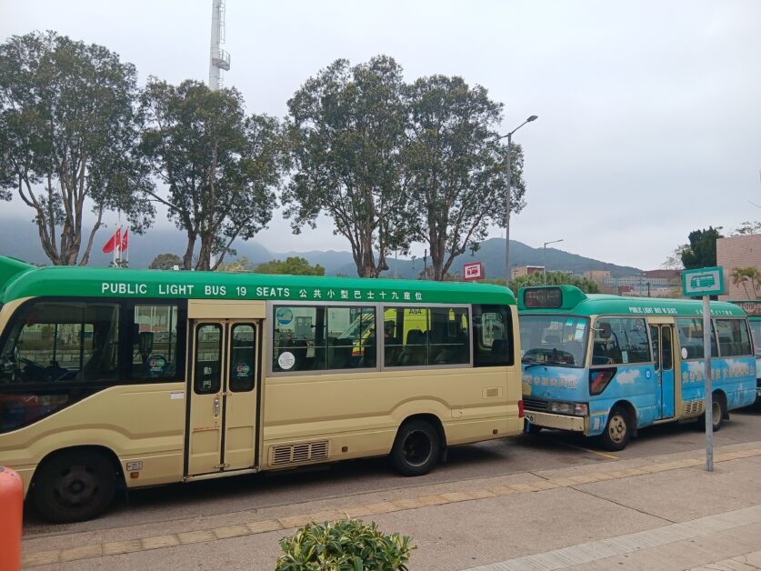 green minibus in Sai Kung