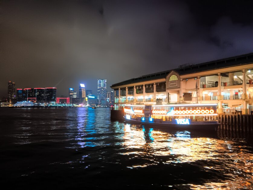 Star Ferry with visa advertising