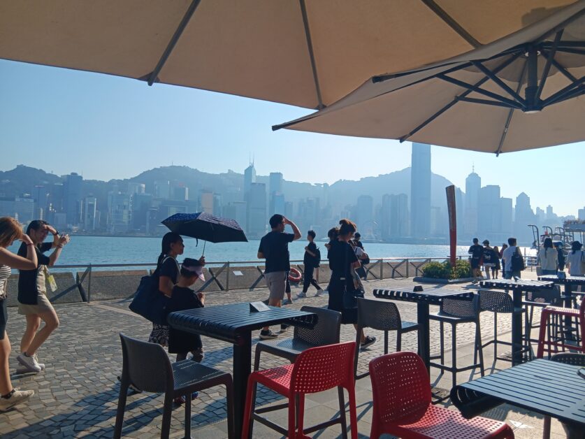 view of Hong Kong Island from Ink