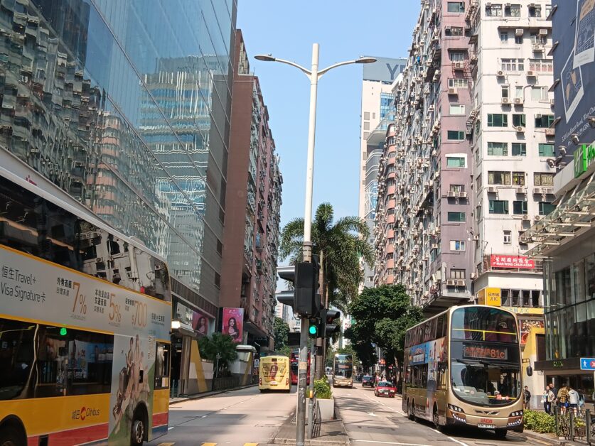 double-decker buses in Kowloon