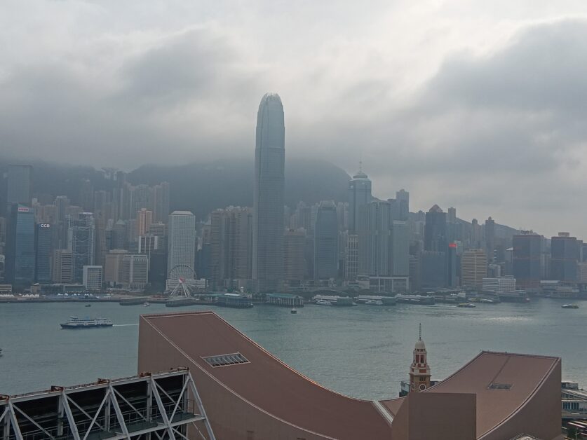 view of Hong Kong Island from Aqua