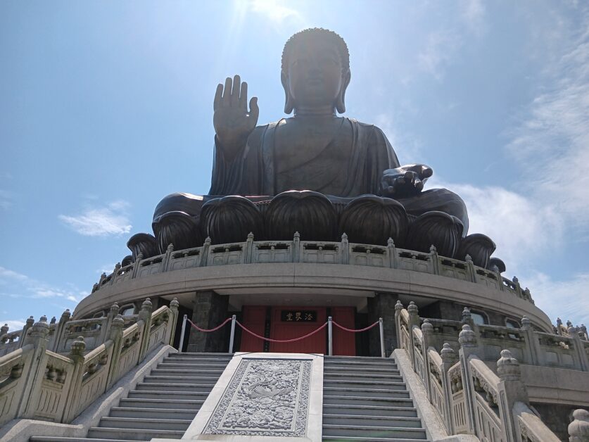 steps to Tian Tan Buddha at the top