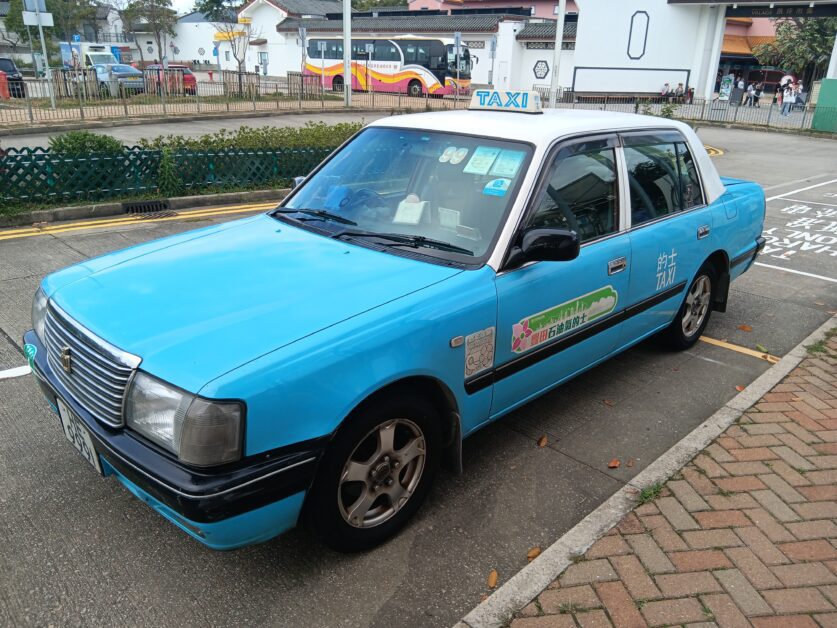 Lantau Island blue taxi